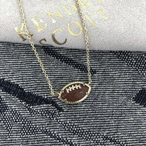 Kendra Scott Orange Goldstone Gold Short Necklace - Football